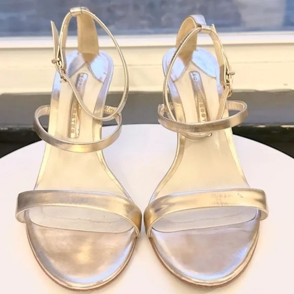🌺SOPHIA WEBSTER🌺 Rosalind Metallic Crystal-Heel Sandals size 37 - Picture 11 of 17
